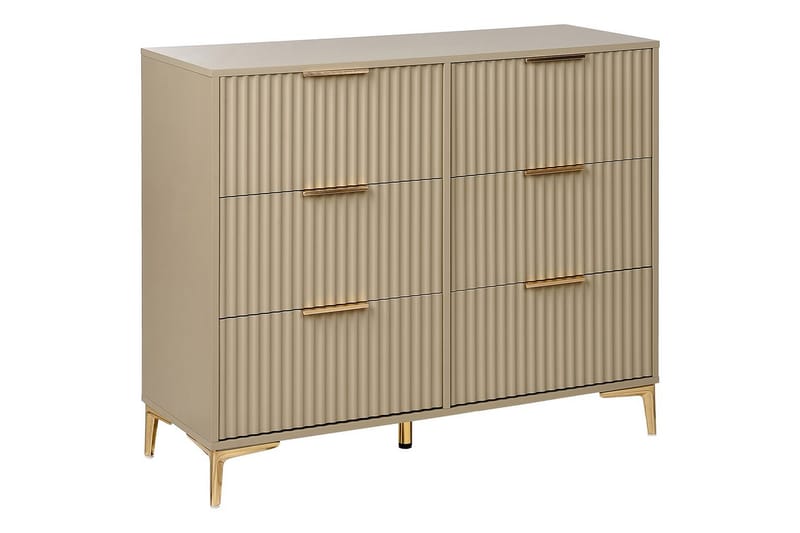 Byrå Walcott Beige, guld - Beige, guld - Möbler - Bord & matgrupp - Avlastningsbord & sidobord - Konsolbord & hallbord