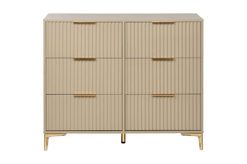 Byrå Walcott Beige, guld - Beige, guld - Möbler - Bord & matgrupp - Avlastningsbord & sidobord - Konsolbord & hallbord