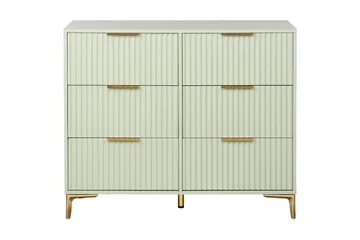 Byrå Walcott Grön, guld - Grön, guld - Förvaring - Förvaringsmöbler - Byrå