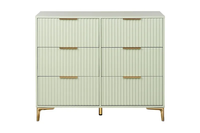 Byrå Walcott Grön, guld - Grön, guld - Förvaring - Förvaringsmöbler - Byrå