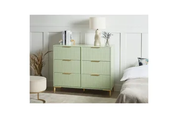 Byrå Walcott Grön, guld - Grön, guld - Förvaring - Förvaringsmöbler - Byrå