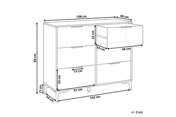 Byrå Walcott Grön, guld - Grön, guld - Förvaring - Förvaringsmöbler - Byrå