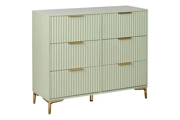 Byrå Walcott Grön, guld - Grön, guld - Förvaring - Förvaringsmöbler - Byrå
