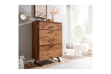 Byrå Wohnling Massivt trä med 5 lådor träd kant lantligt hus - Förvaring - Förvaringsmöbler - Byrå - Hallbyrå