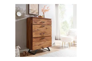 Byrå Wohnling Massivt trä med 5 lådor träd kant lantligt hus - Förvaring - Förvaringsmöbler - Byrå - Hallbyrå