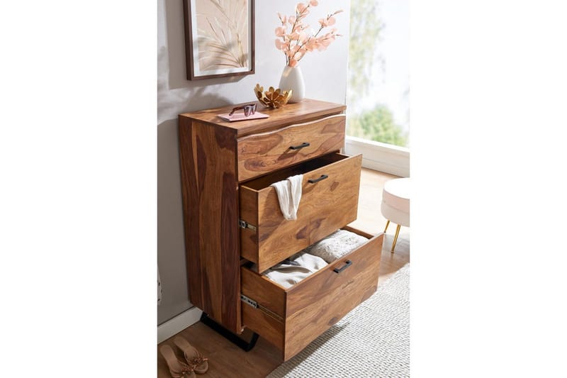 Byrå Wohnling Massivt trä med 5 lådor träd kant lantligt hus - Förvaring - Förvaringsmöbler - Byrå - Hallbyrå