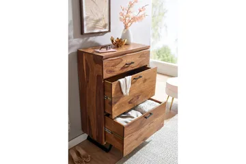 Byrå Wohnling Massivt trä med 5 lådor träd kant lantligt hus - Förvaring - Förvaringsmöbler - Byrå - Hallbyrå