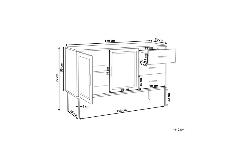 Byrå Pasco - Möbler - Bord & matgrupp - Avlastningsbord & sidobord - Lampbord & sidobord