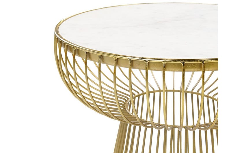 Cael Sidobord 42 cm - Vit/Guld - Möbler - Bord & matgrupp - Avlastningsbord & sidobord - Brickbord & småbord