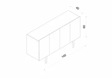 Capella Konsolbord 140x60x40 cm - Vit - Möbler - Bord & matgrupp - Avlastningsbord & sidobord - Konsolbord & hallbord