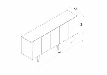 Capella Konsolbord 180x60x40 cm - Vit - Möbler - Bord & matgrupp - Avlastningsbord & sidobord - Konsolbord & hallbord