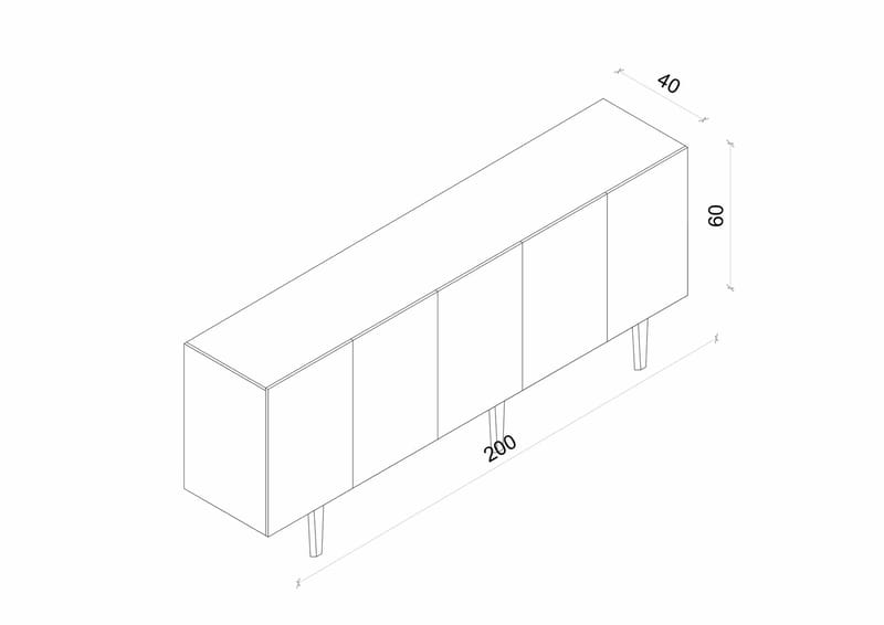 Capella Konsolbord 200x60x40 cm - Svart - Möbler - Bord & matgrupp - Avlastningsbord & sidobord - Konsolbord & hallbord