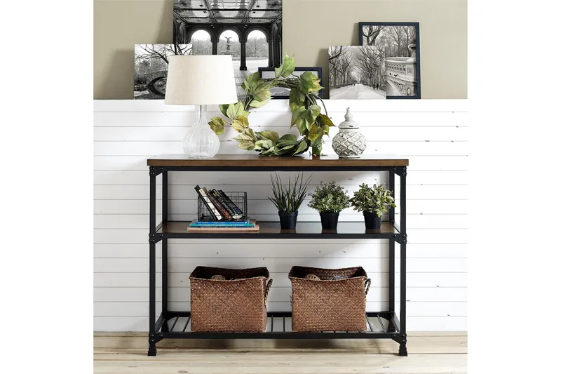 Cassy Konsollbord 121,9 cm Svart/Mörkbrun, Dorel Home