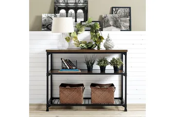 Cassy Konsollbord 121,9 cm Svart/Mörkbrun - Dorel Home - Möbler - Bord & matgrupp - Avlastningsbord & sidobord - Konsolbord & hallbord