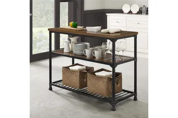 Cassy Konsollbord 121,9 cm Svart/Mörkbrun - Dorel Home - Möbler - Bord & matgrupp - Avlastningsbord & sidobord - Konsolbord & hallbord