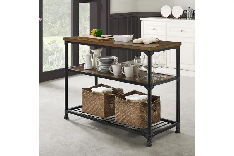 Cassy Konsollbord 121,9 cm Svart/Mörkbrun - Dorel Home - Möbler - Bord & matgrupp - Avlastningsbord & sidobord - Konsolbord & hallbord