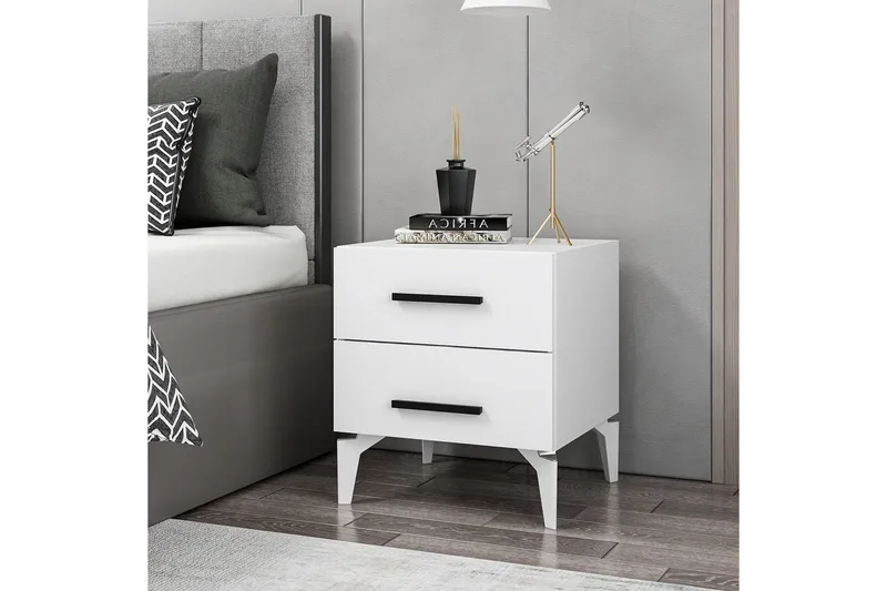 Ceylor Sängbord 50 cm - Vit - Möbler - Bord & matgrupp - Avlastningsbord & sidobord - Sängbord & nattduksbord