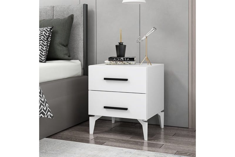 Ceylor Sängbord 50 cm - Vit - Möbler - Bord & matgrupp - Avlastningsbord & sidobord - Sängbord & nattduksbord
