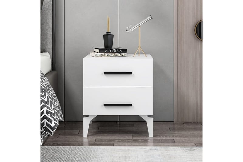 Ceylor Sängbord 50 cm - Vit - Möbler - Bord & matgrupp - Avlastningsbord & sidobord - Sängbord & nattduksbord