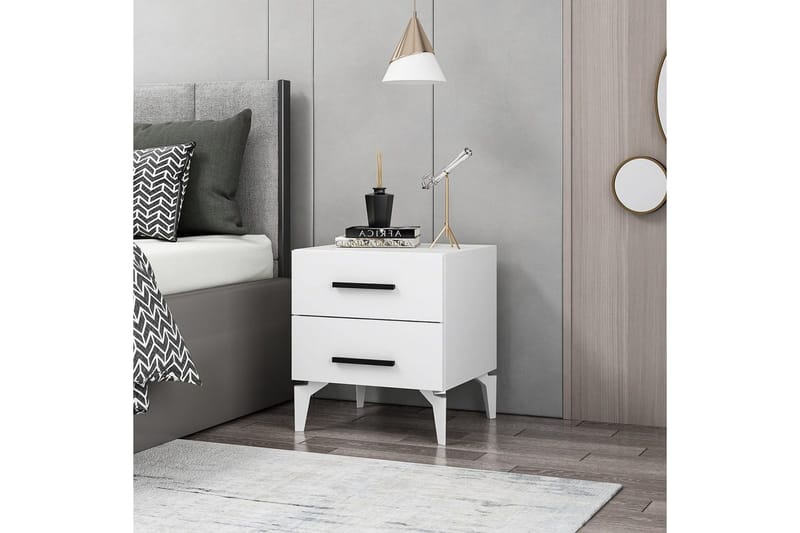 Ceylor Sängbord 50 cm - Vit - Möbler - Bord & matgrupp - Avlastningsbord & sidobord - Sängbord & nattduksbord