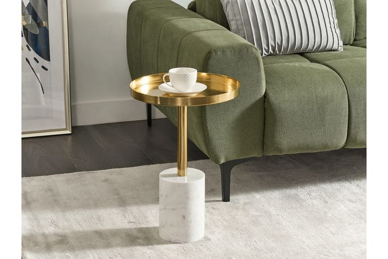 Charis Sidobord 36 cm - Guld/Vit - Möbler - Bord & matgrupp - Avlastningsbord & sidobord - Lampbord & sidobord
