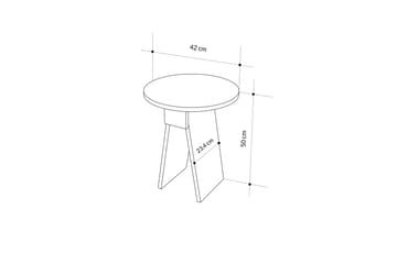 Chen Sidobord 42 cm - Vit - Möbler - Bord & matgrupp - Avlastningsbord & sidobord - Lampbord & sidobord