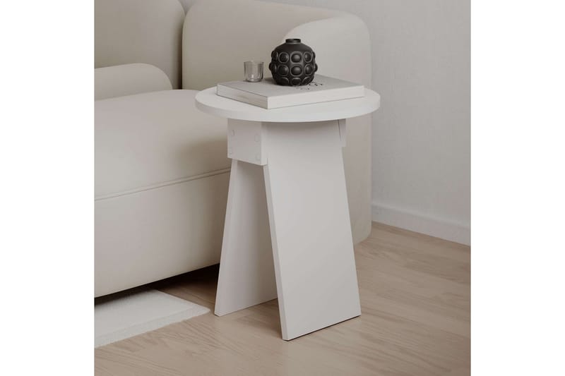 Chen Sidobord 42 cm - Vit - Möbler - Bord & matgrupp - Avlastningsbord & sidobord - Lampbord & sidobord