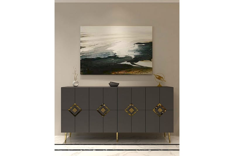 Cleryn Konsollbord 150 cm - Antracit/Guld - Möbler - Bord & matgrupp - Avlastningsbord & sidobord - Konsolbord & hallbord
