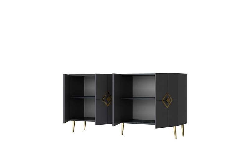 Cleryn Konsollbord 150 cm - Antracit/Guld - Möbler - Bord & matgrupp - Avlastningsbord & sidobord - Konsolbord & hallbord