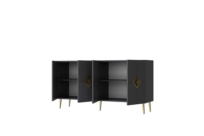 Cleryn Konsollbord 150 cm - Antracit/Guld - Möbler - Bord & matgrupp - Avlastningsbord & sidobord - Konsolbord & hallbord