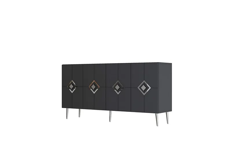 Cleryn Konsollbord 150 cm, Antracit/Silver