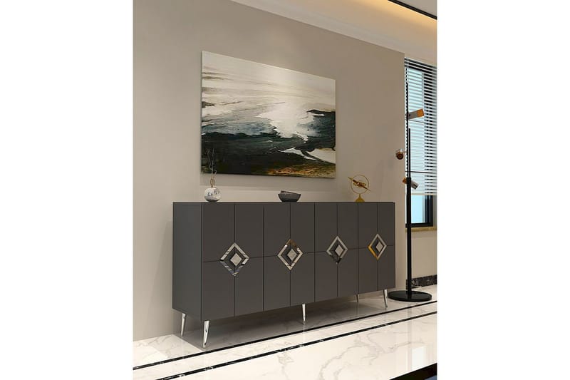Cleryn Konsollbord 150 cm - Antracit/Silver - Möbler - Bord & matgrupp - Avlastningsbord & sidobord - Konsolbord & hallbord