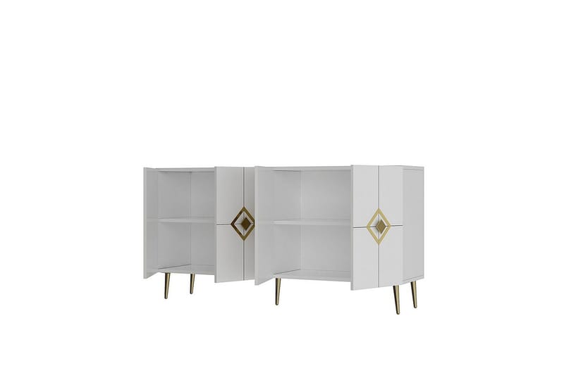 Cleryn Konsollbord 150 cm - Vit/Guld - Möbler - Bord & matgrupp - Avlastningsbord & sidobord - Konsolbord & hallbord