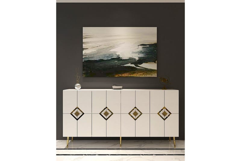 Cleryn Konsollbord 150 cm - Vit/Guld - Möbler - Bord & matgrupp - Avlastningsbord & sidobord - Konsolbord & hallbord
