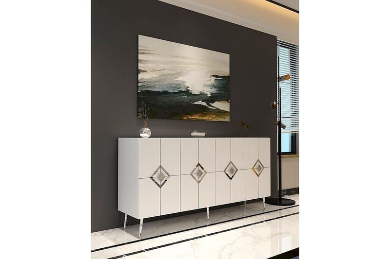 Cleryn Konsollbord 150 cm - Vit/Silver - Möbler - Bord & matgrupp - Avlastningsbord & sidobord - Konsolbord & hallbord