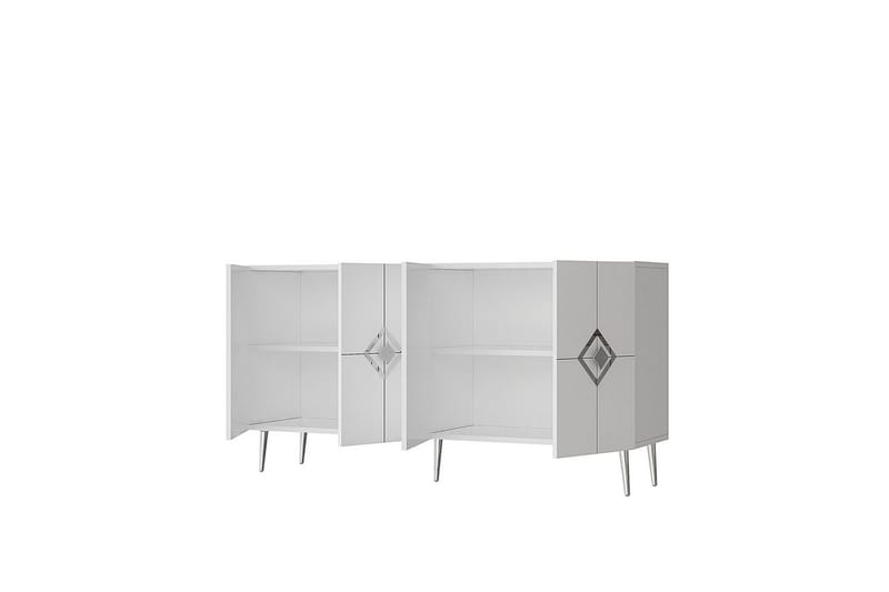 Cleryn Konsollbord 150 cm - Vit/Silver - Möbler - Bord & matgrupp - Avlastningsbord & sidobord - Konsolbord & hallbord