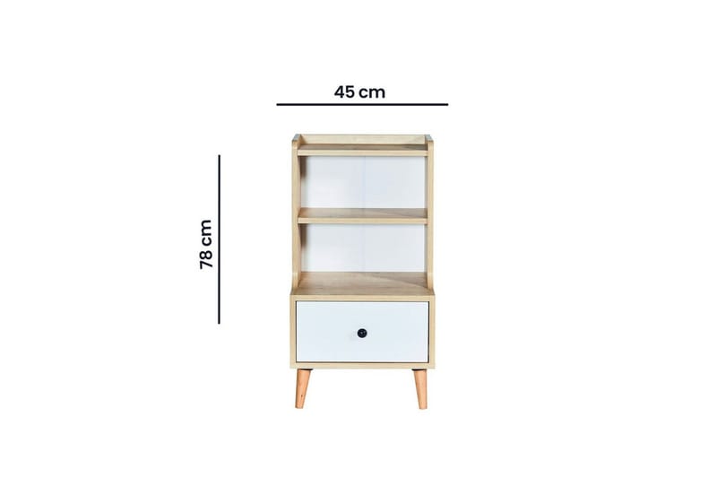 Comfortale Nattduksbord 45 cm - Sand/Vit - Möbler - Bord & matgrupp - Avlastningsbord & sidobord - Sängbord & nattduksbord