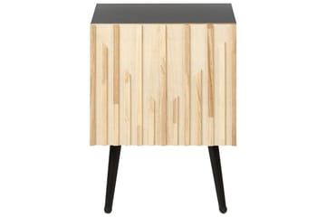 Dalcross Sängbord 40 cm i Trä med Ekutseende och Förvaring - Brun|Svart - Möbler - Bord & matgrupp - Avlastningsbord & sidobord - Sängbord & nattduksbord