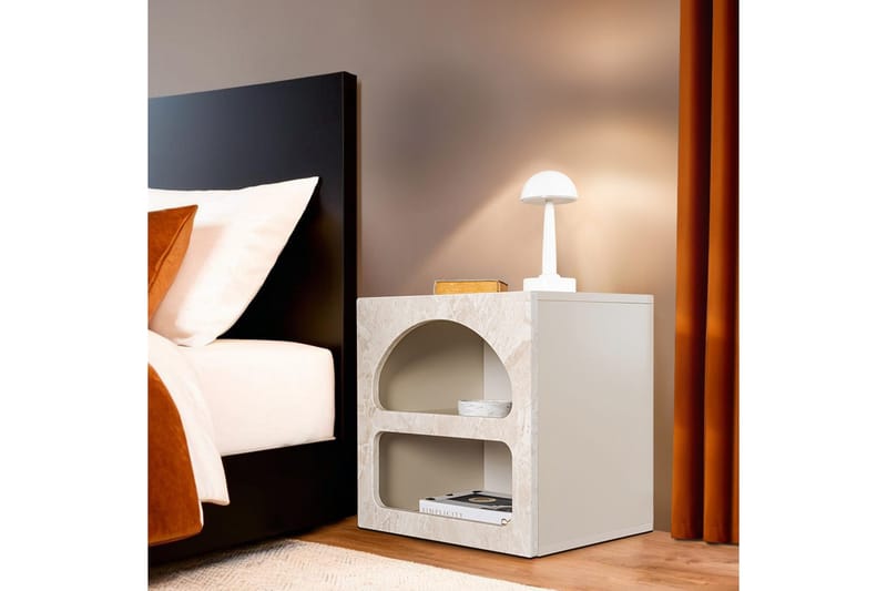 Dalim Sängbord 50 cm - Travertine/Sandsten - Möbler - Bord & matgrupp - Avlastningsbord & sidobord - Sängbord & nattduksbord
