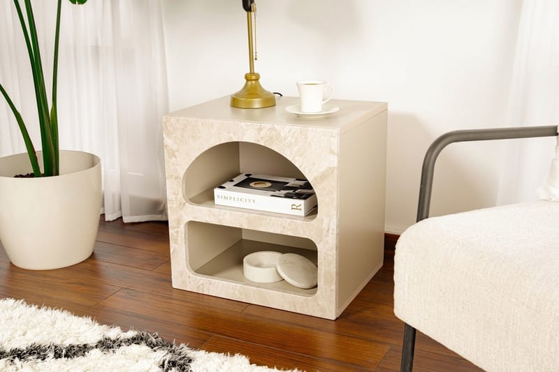 Dalim Sängbord 50 cm - Travertine/Sandsten - Möbler - Bord & matgrupp - Avlastningsbord & sidobord - Sängbord & nattduksbord
