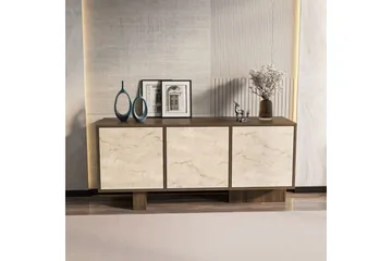 Dargaville Konsollbord 150 cm - Valnöt/Travertine - Förvaring - Förvaringsmöbler - Sideboard & skänk