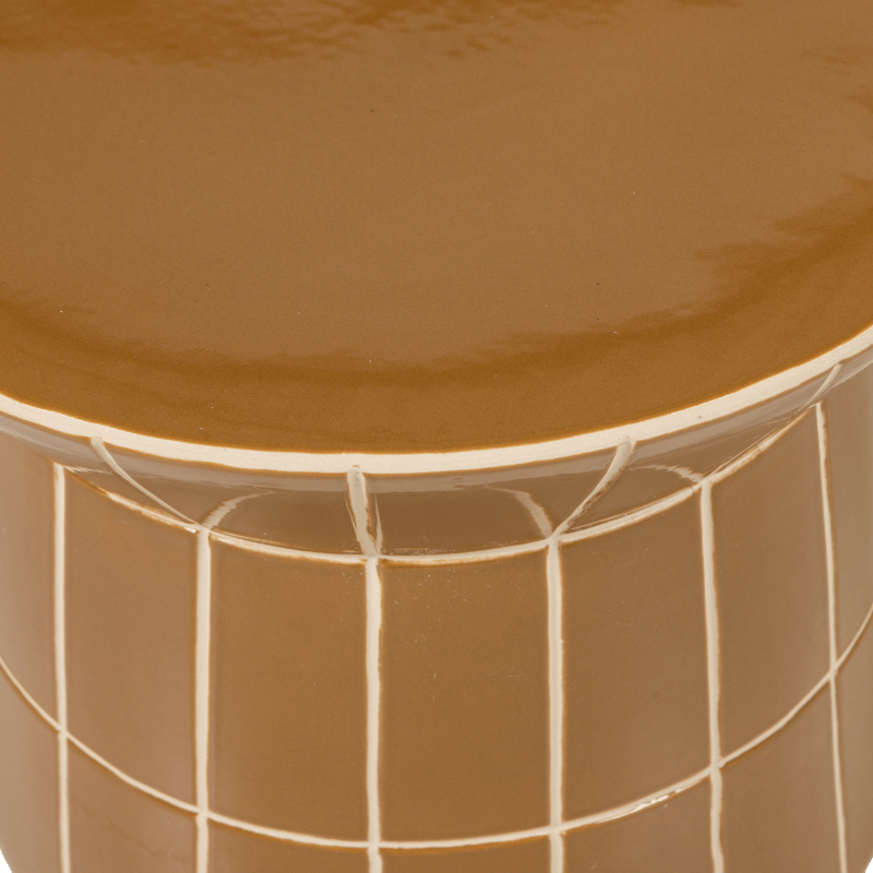 Dekorativt Sidobord Plu 38 cm Rund - Honungsgul - Möbler - Bord & matgrupp - Avlastningsbord & sidobord - Lampbord & sidobord