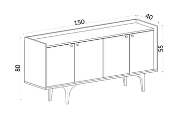 Desgrar Konsollbord 150x80 cm - Blå - Möbler - Bord & matgrupp - Avlastningsbord & sidobord - Konsolbord & hallbord