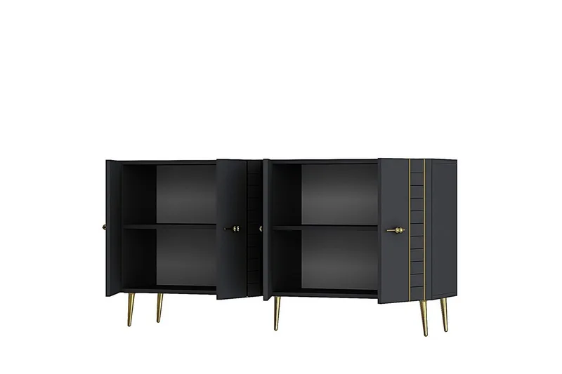 Deylin Konsollbord 150 cm - Antracit/Guld - Möbler - Bord & matgrupp - Avlastningsbord & sidobord - Konsolbord & hallbord