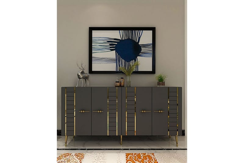 Deylin Konsollbord 150 cm - Antracit/Guld - Möbler - Bord & matgrupp - Avlastningsbord & sidobord - Konsolbord & hallbord