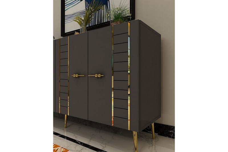 Deylin Konsollbord 150 cm - Antracit/Guld - Möbler - Bord & matgrupp - Avlastningsbord & sidobord - Konsolbord & hallbord