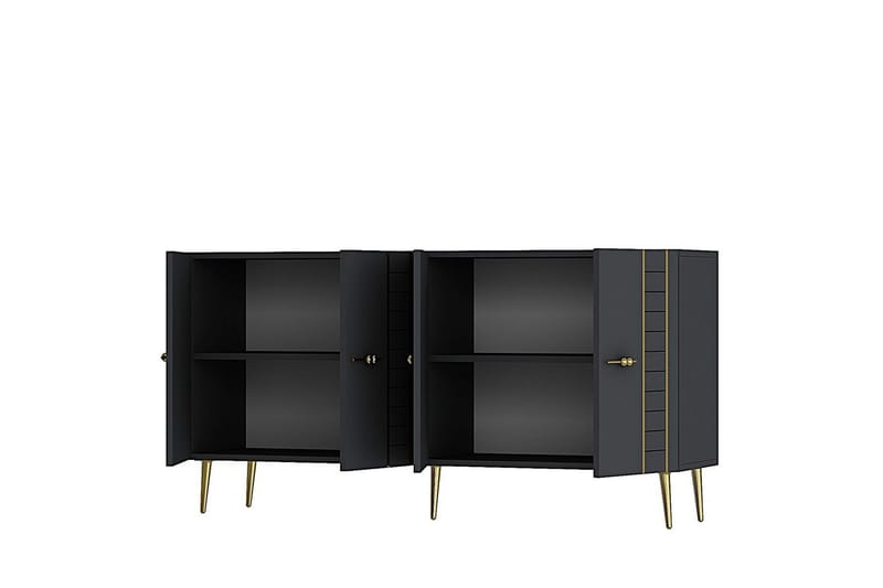 Deylin Konsollbord 150 cm - Antracit/Guld - Möbler - Bord & matgrupp - Avlastningsbord & sidobord - Konsolbord & hallbord