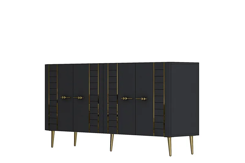 Deylin Konsollbord 150 cm, Antracit/Guld