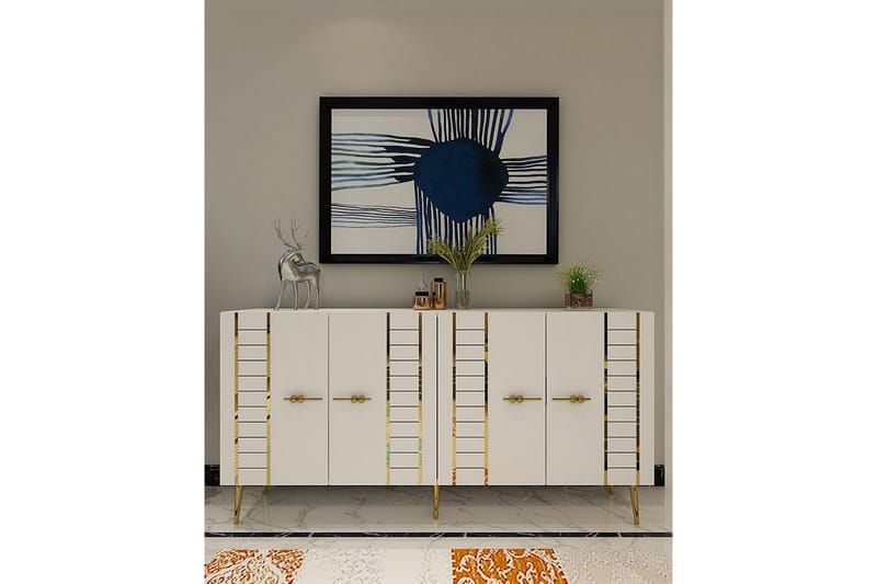 Deylin Konsollbord 150 cm - Vit/Guld - Möbler - Bord & matgrupp - Avlastningsbord & sidobord - Konsolbord & hallbord