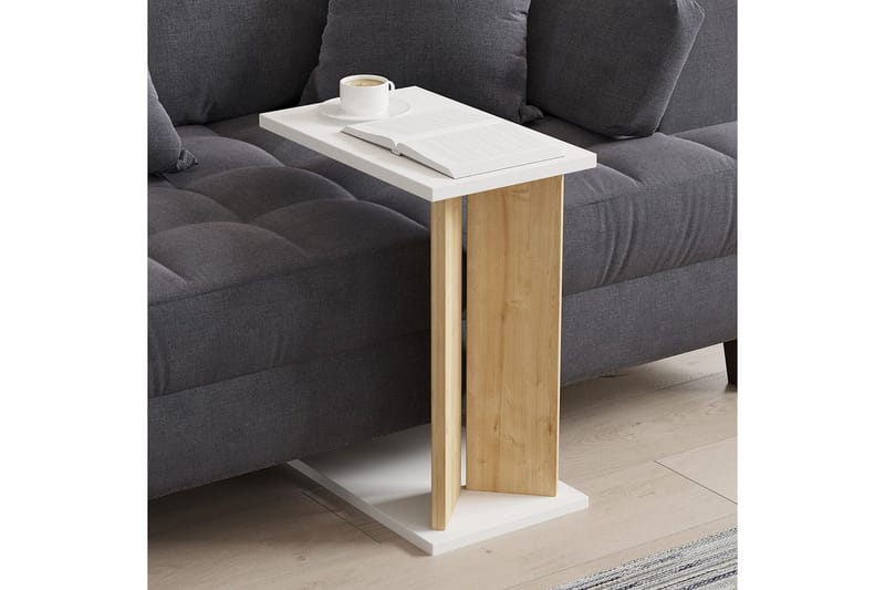 Deyra Sidobord 25 cm - Ek/Vit - Möbler - Bord & matgrupp - Avlastningsbord & sidobord - Lampbord & sidobord